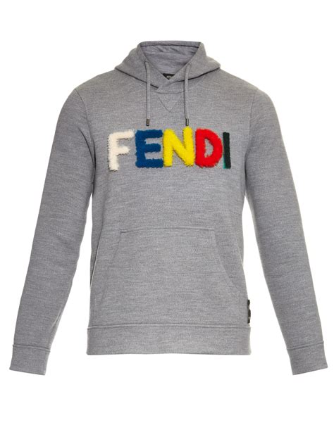 fendi sweatshirt men|fendi men's gray pullover hoodie.